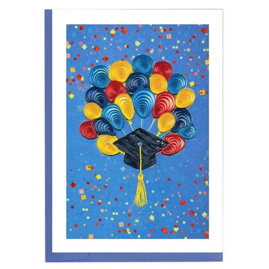 Quilling Mortar Board and Balloons