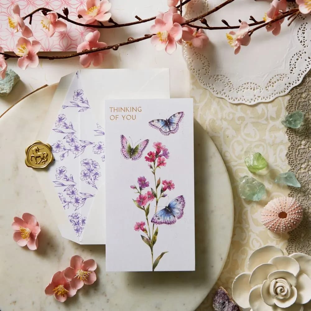 Monarch Butterflies Get Well Card
