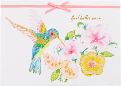 Hummingbird and Lily Get Well Card