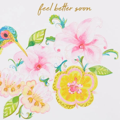 Hummingbird and Lily Get Well Card