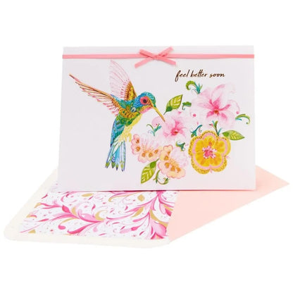 Hummingbird and Lily Get Well Card