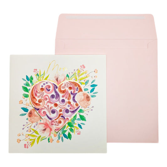 Quilled Damask Mother's Day Card