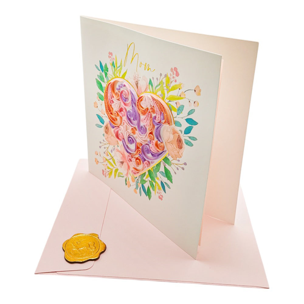 Quilled Damask Mother's Day Card