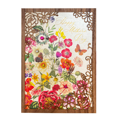 Botanical Floral with Lasercut Mother's Day Card