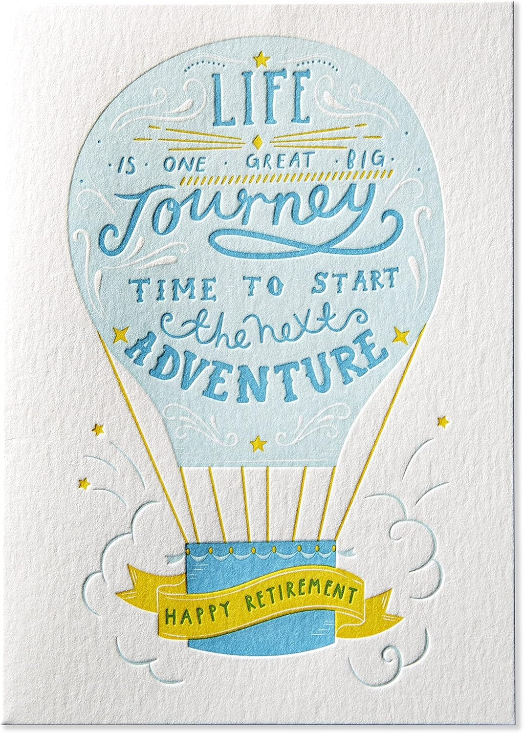 Hot Air Balloon Retirement Card