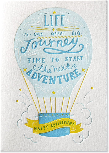 Hot Air Balloon Retirement Card