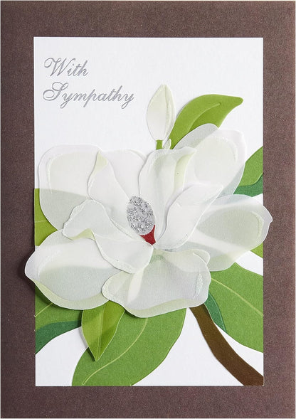 Magnolia In Vellum Sympathy Card