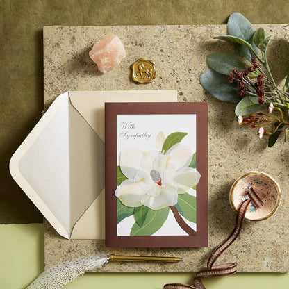Magnolia In Vellum Sympathy Card