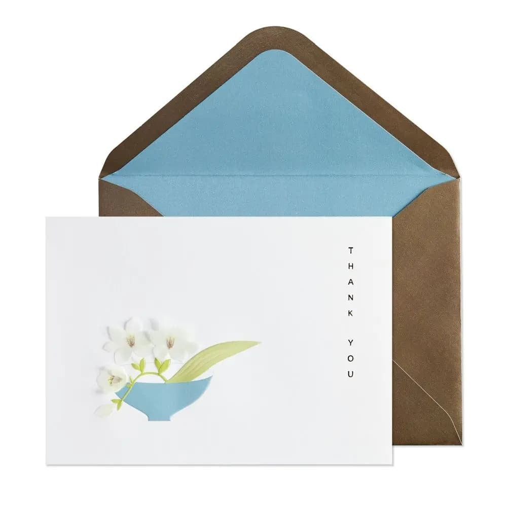 Flowers in Bowl Thank You Card