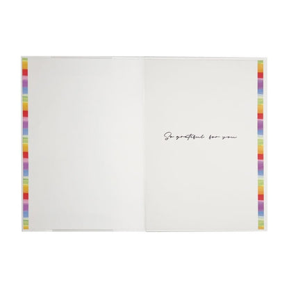 Rainbow and Lettering Thank You Card