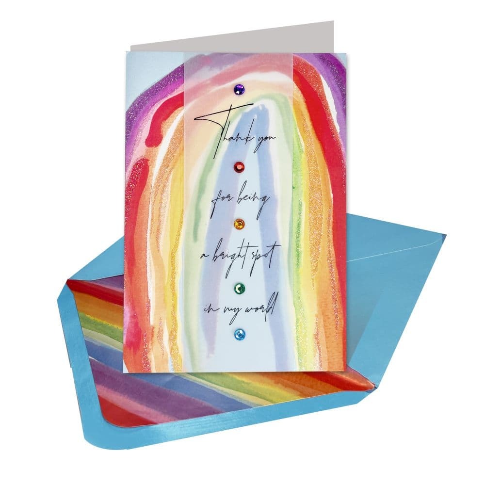 Rainbow and Lettering Thank You Card
