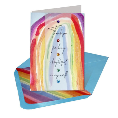 Rainbow and Lettering Thank You Card