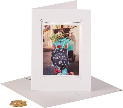 Vespa Photo Wedding Card