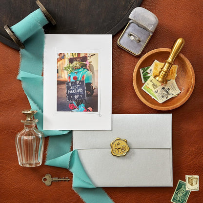 Vespa Photo Wedding Card