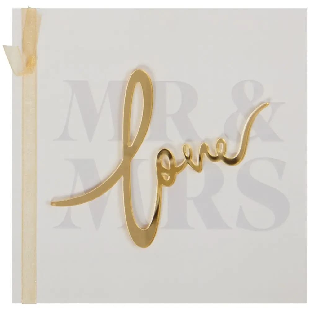 Mr & Mrs Feature Lettering Wedding Card