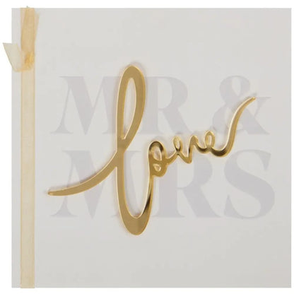 Mr & Mrs Feature Lettering Wedding Card