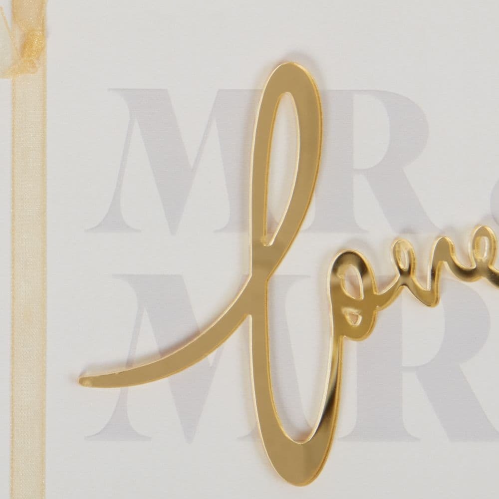 Mr & Mrs Feature Lettering Wedding Card