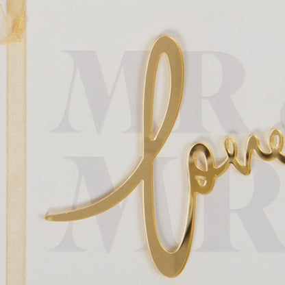 Mr & Mrs Feature Lettering Wedding Card