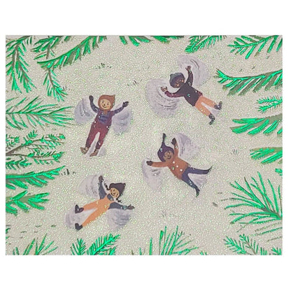 Kids Making Snow Angels Boxed Christmas Cards