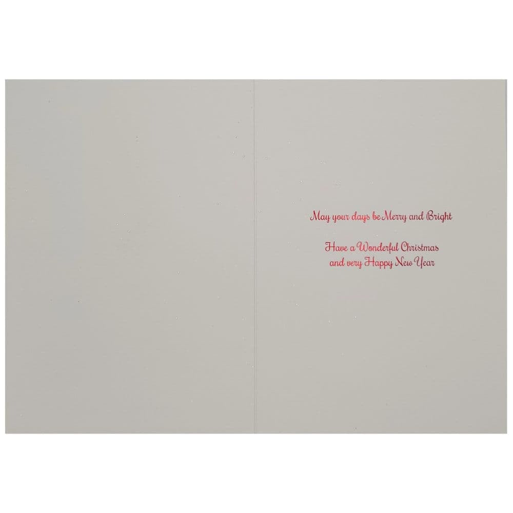 Santa on Ladder with Tree 8 Count Boxed Christmas Card
