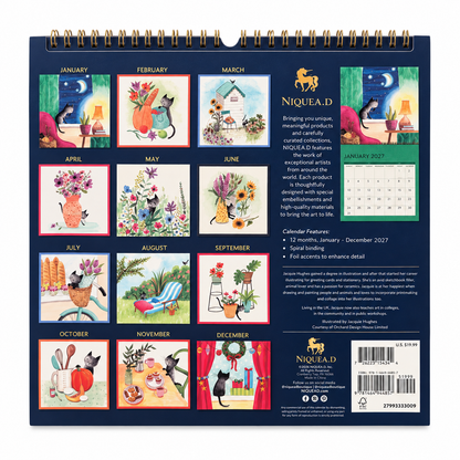 Cute Cats 2027 Spiral Wall Calendar