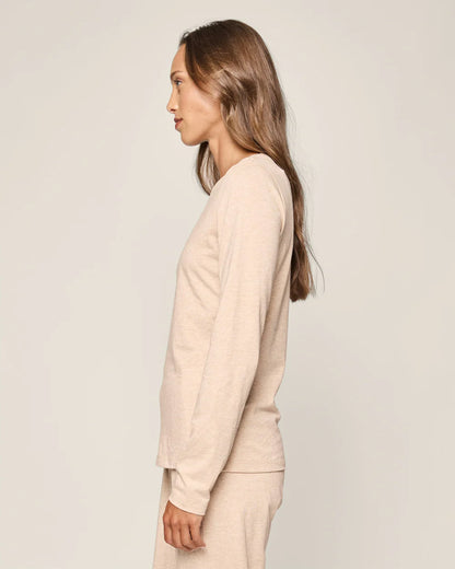 Women's Pima Long Sleeve Top in Camel