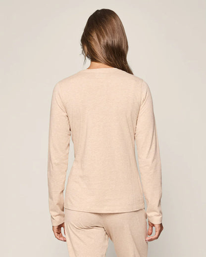Women's Pima Long Sleeve Top in Camel