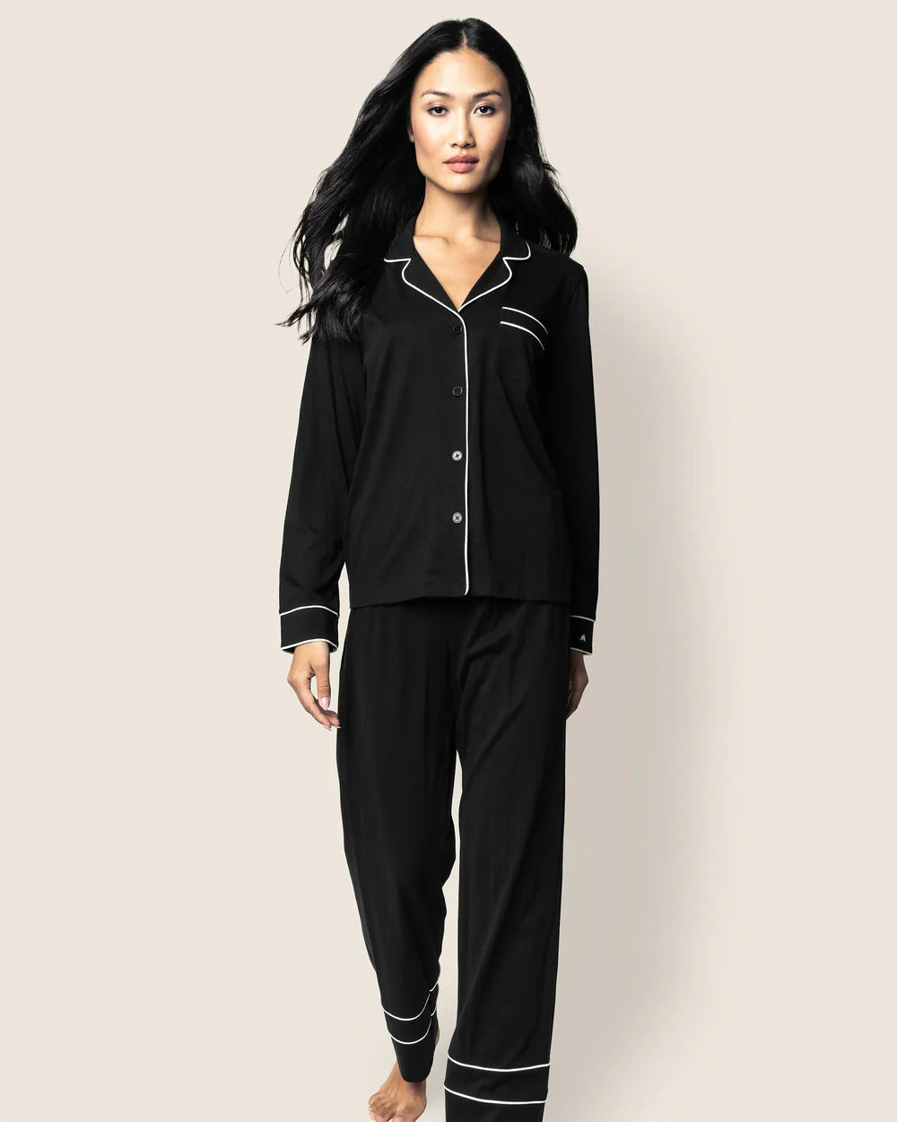 Luxe Pima Cotton Black Astaire Pajama Set