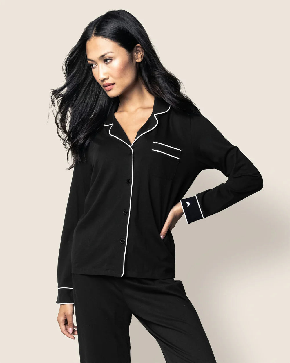 Luxe Pima Cotton Black Astaire Pajama Set