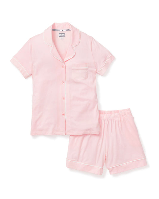 Women's Pima Pajama Short Sleeve Set in Pink