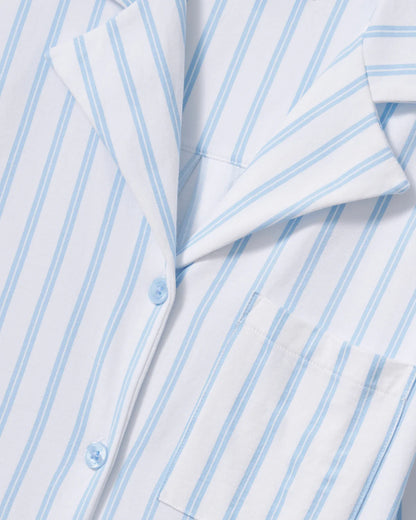Olivia Pima Short Set in Periwinkle Stripe