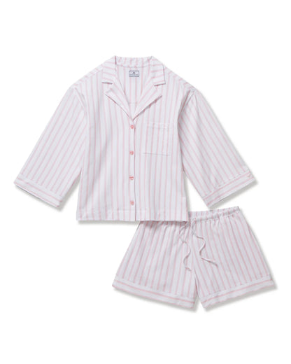 The Olivia Pima Short Set in Pink Stripe