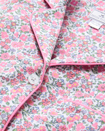 Women's Pima Short Sleeve Short Set in Fleurs de Rose