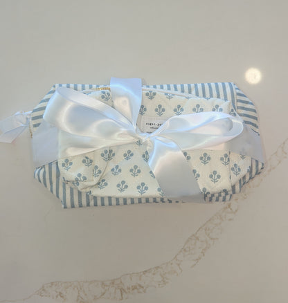 Blue Cosmetic Pouch Set