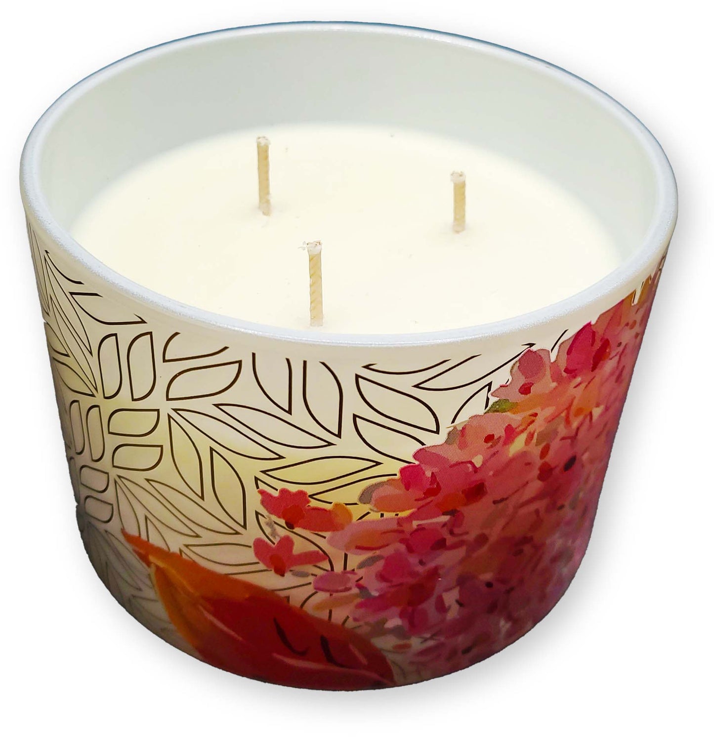 Pink Petals Candle - 15oz Flat Bottom Dish