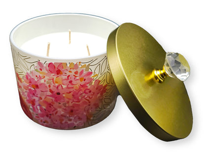 Pink Petals Candle - 15oz Flat Bottom Dish