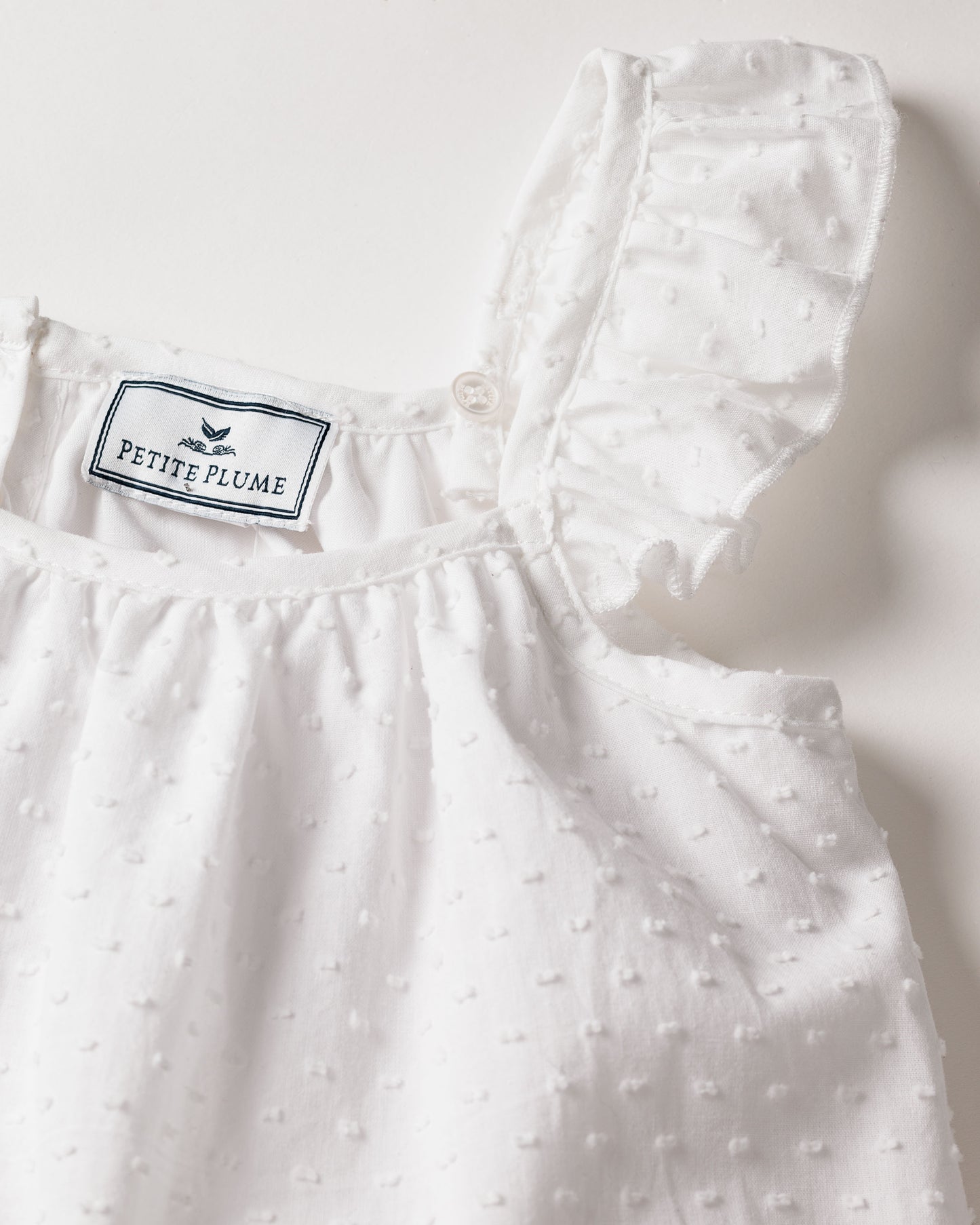 Girl's Swiss Dots Celeste Nightgown in White