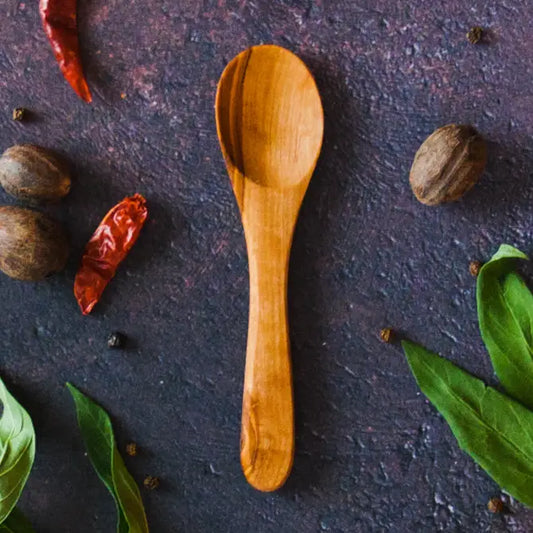 Olive Wood Appetizer Spoon Vesper & Vine