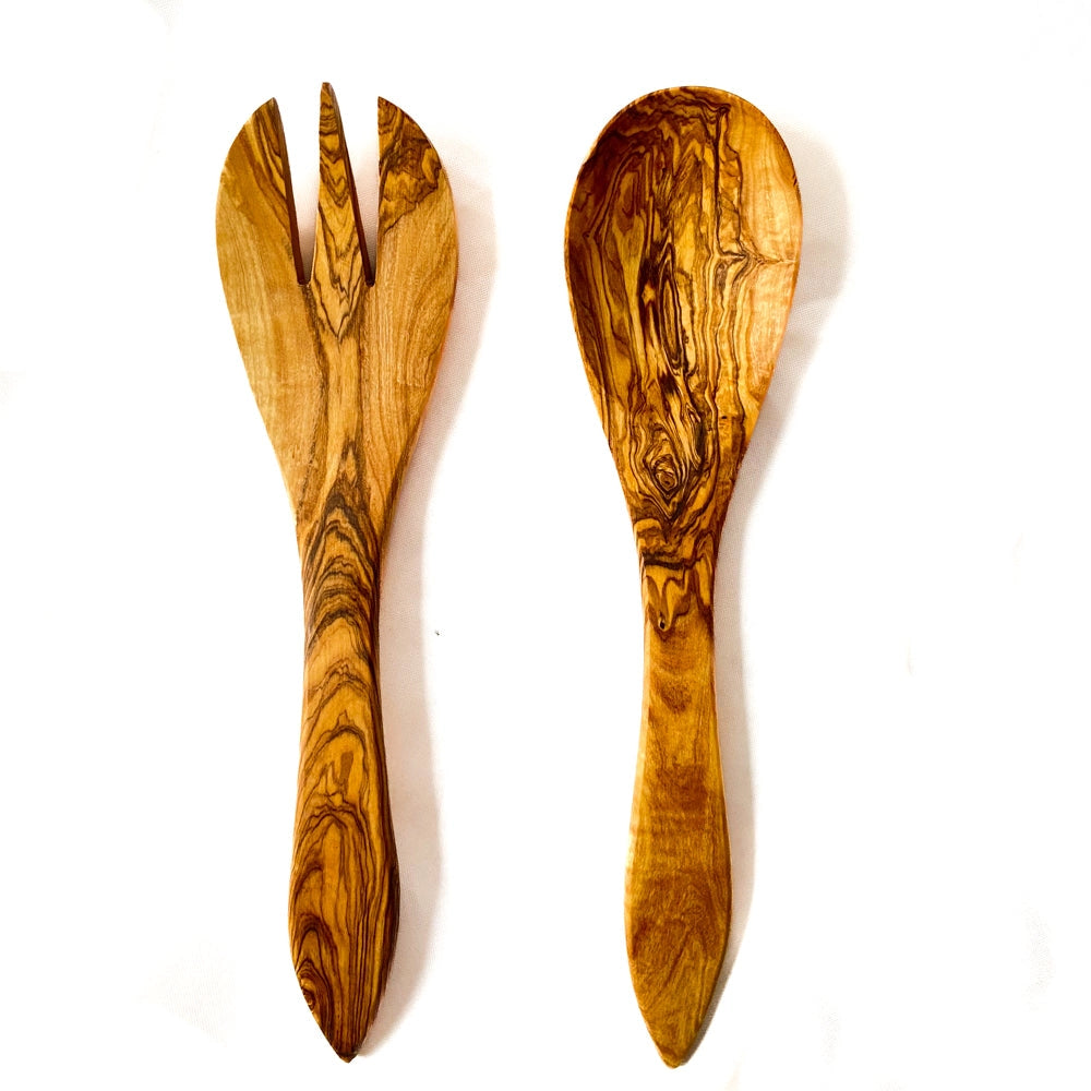Olive Wood Salad Servers (Set) Vesper & Vine