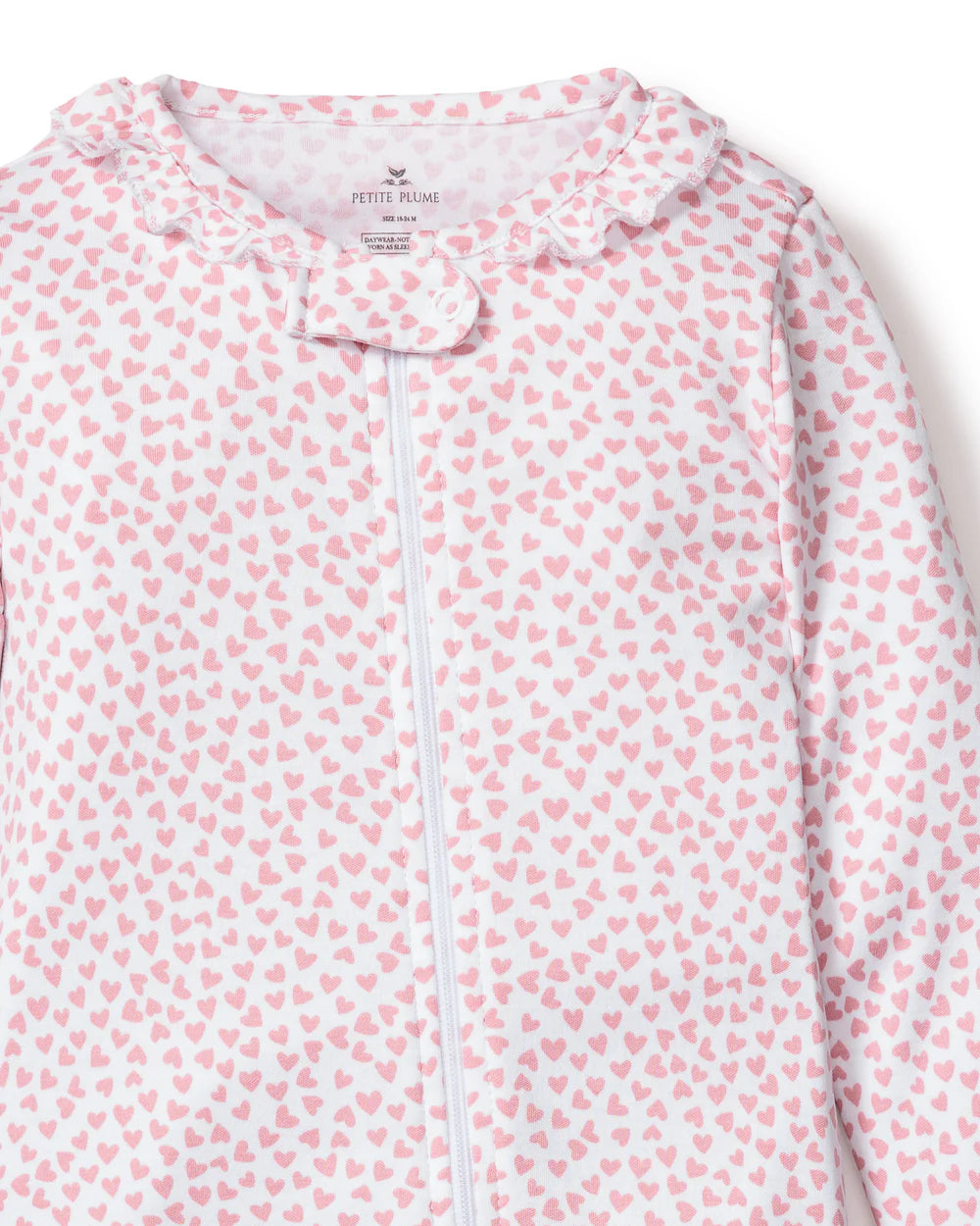 Baby's Pima Ruffle Collar Romper in Sweethearts