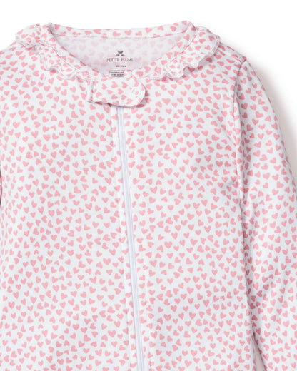 Baby's Pima Ruffle Collar Romper in Sweethearts