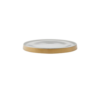 6" Gilded Glass Coaster Plate for Medium Round Botanical Candles