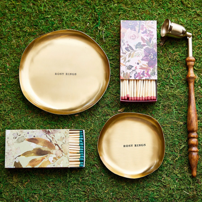 6" Gold Candle Plate for Small and Medium Round Botanical Candles