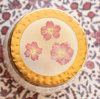 Spicy Apple Small Pressed Floral Candle