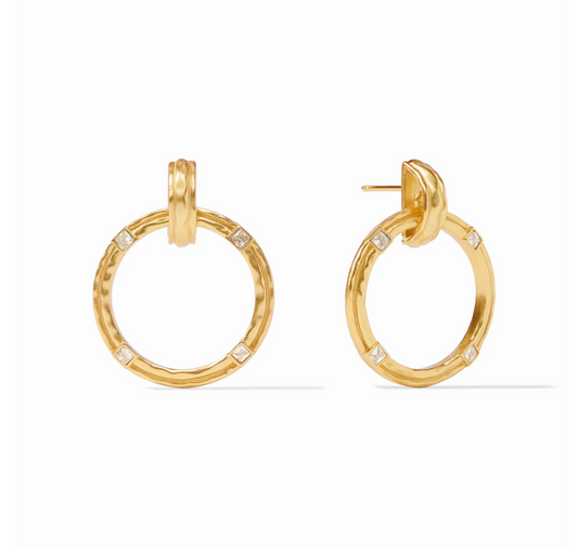 Astor Doorknocker Earring: Cubic Zirconia