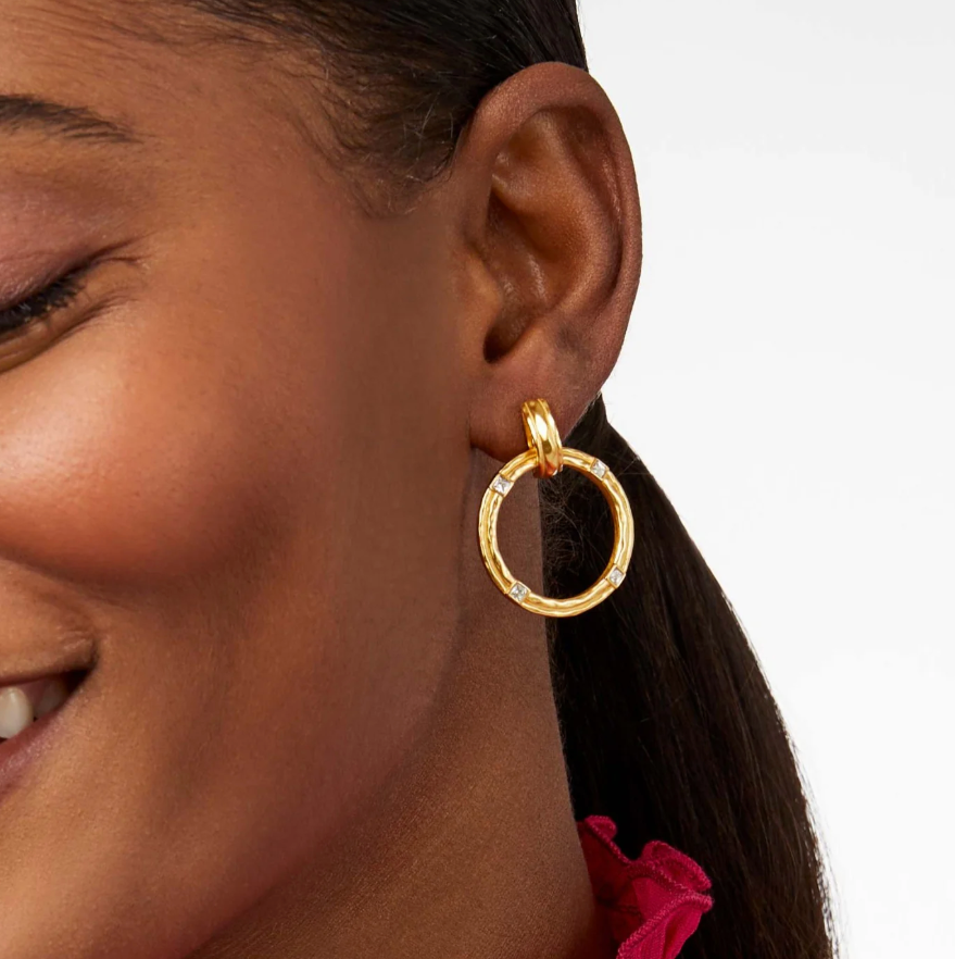 Astor Doorknocker Earring: Cubic Zirconia