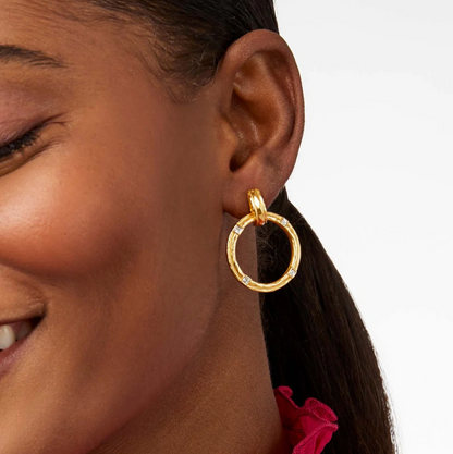 Astor Doorknocker Earring: Cubic Zirconia