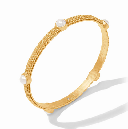 Cabochon Bangle: Iridescent London Blue, Medium