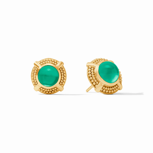 Cabochon Stud: Iridescent Emerald Green