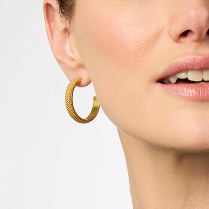 Beaded Eternity Hoop: Small